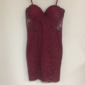 Lace Bustier Bodycon Dress